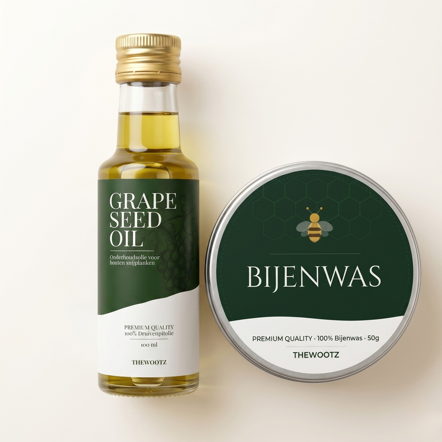 Snijplank onderhoudsset 100 ml, olie en bijenwas - TheWootz