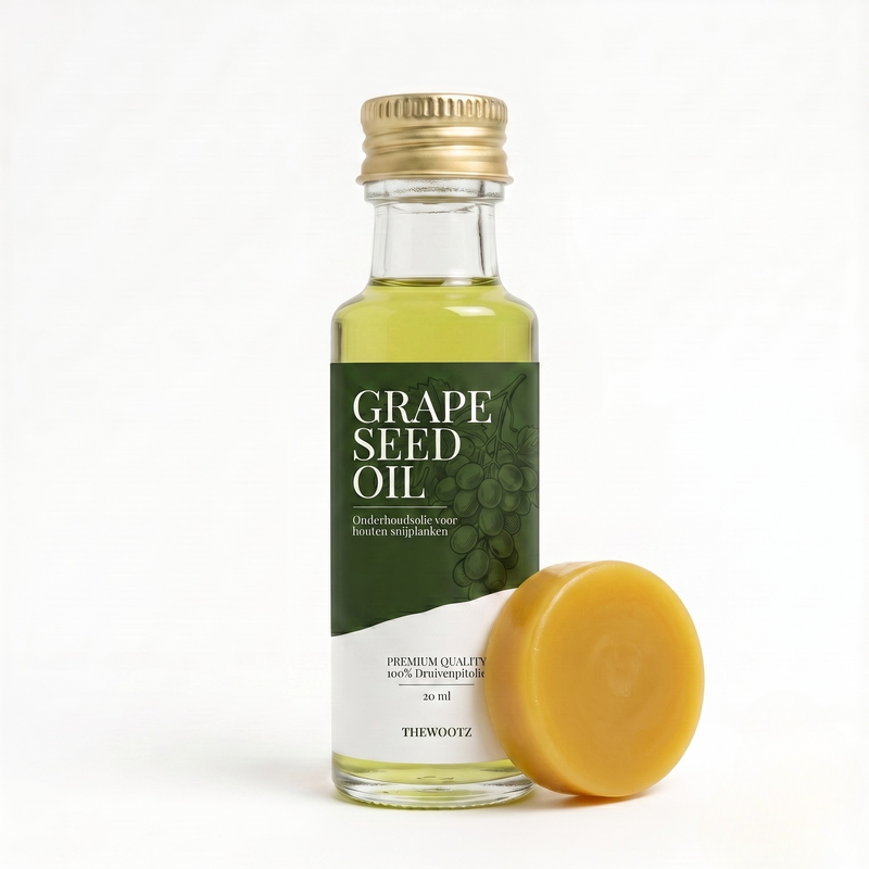 Snijplank onderhoudsset 20 ml, olie en wax blok - TheWootz