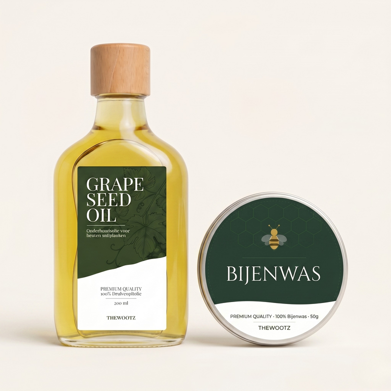 Snijplank onderhoudsset 200 ml, olie en bijenwas - TheWootz