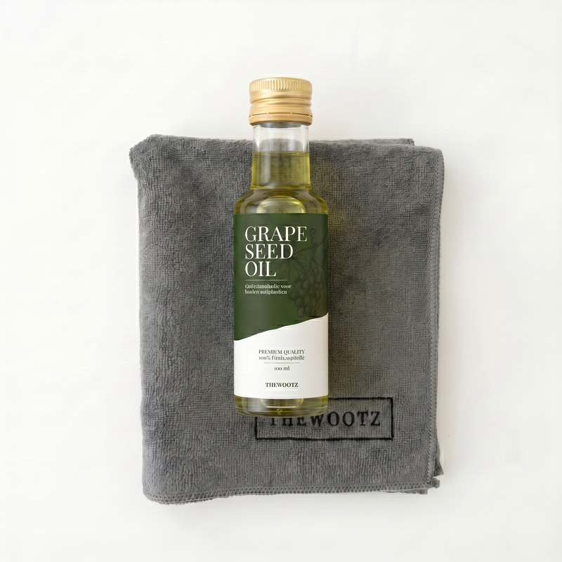 Snijplank onderhoudsset 100 ml, olie en doek - TheWootz
