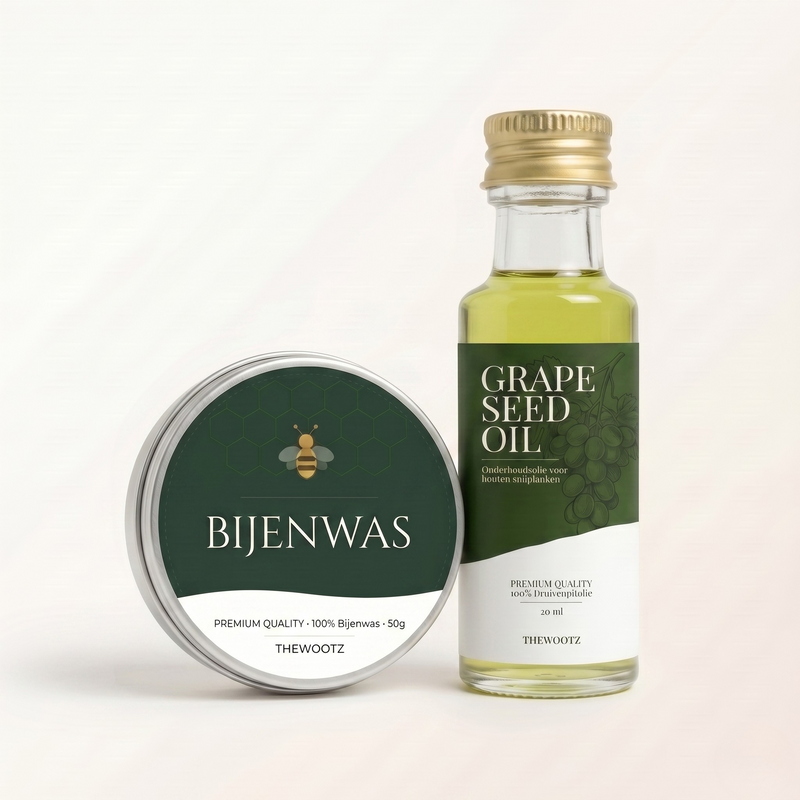 Snijplank onderhoudsset 20 ml, olie en bijenwas - TheWootz