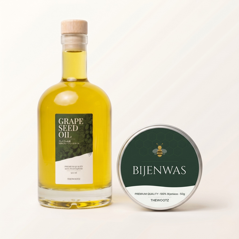 Snijplank onderhoudsset 500 ml, olie en bijenwas - TheWootz